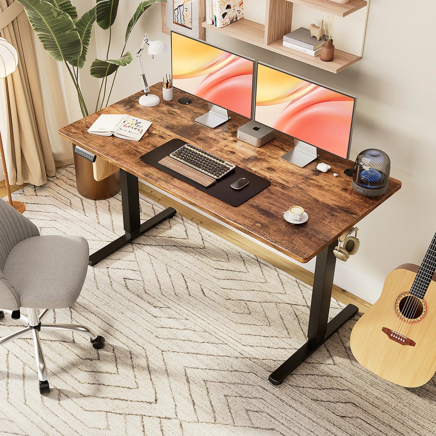 Computer Desk Ergonomic Workstation 55x24"