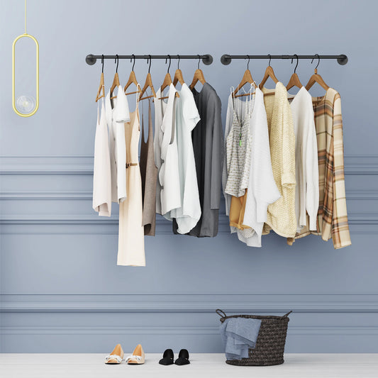 2pk Pipe Rack Garment Hanging Rod