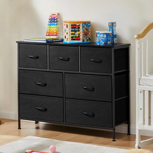 Dresser w/ 7 Fabric Organizer Storage Chest