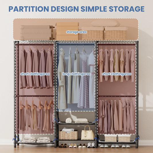 Clothes Rack Storage Wardrobe Organizer
