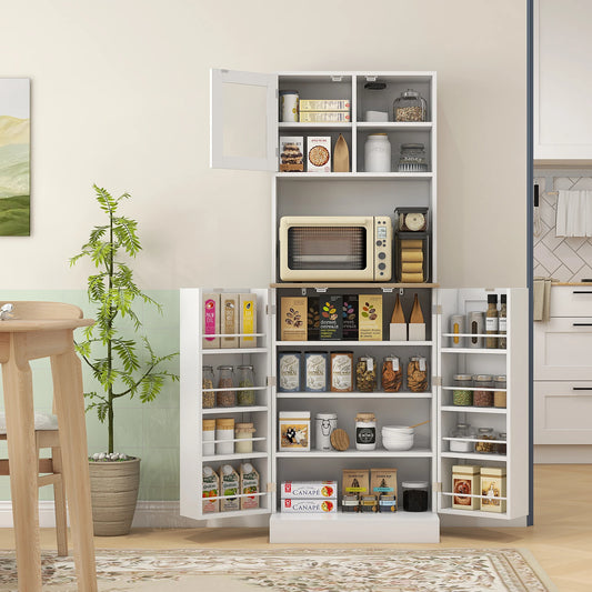 66.5" Tall Kitchen Pantry Storage Cabinet