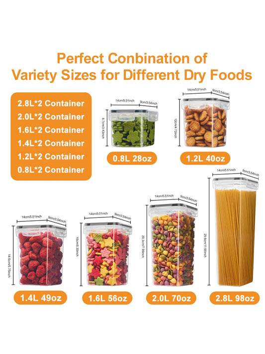 24pcs Sealed food storage containers with LIDS