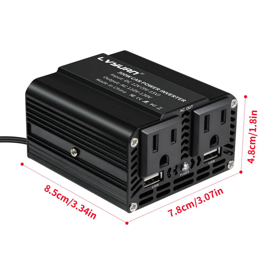 500W/300W Car Inverter DC12V AC110V Power Conversion