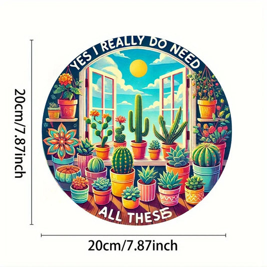 Vintage-Inspired 7.8" Round Aluminum Metal Sign