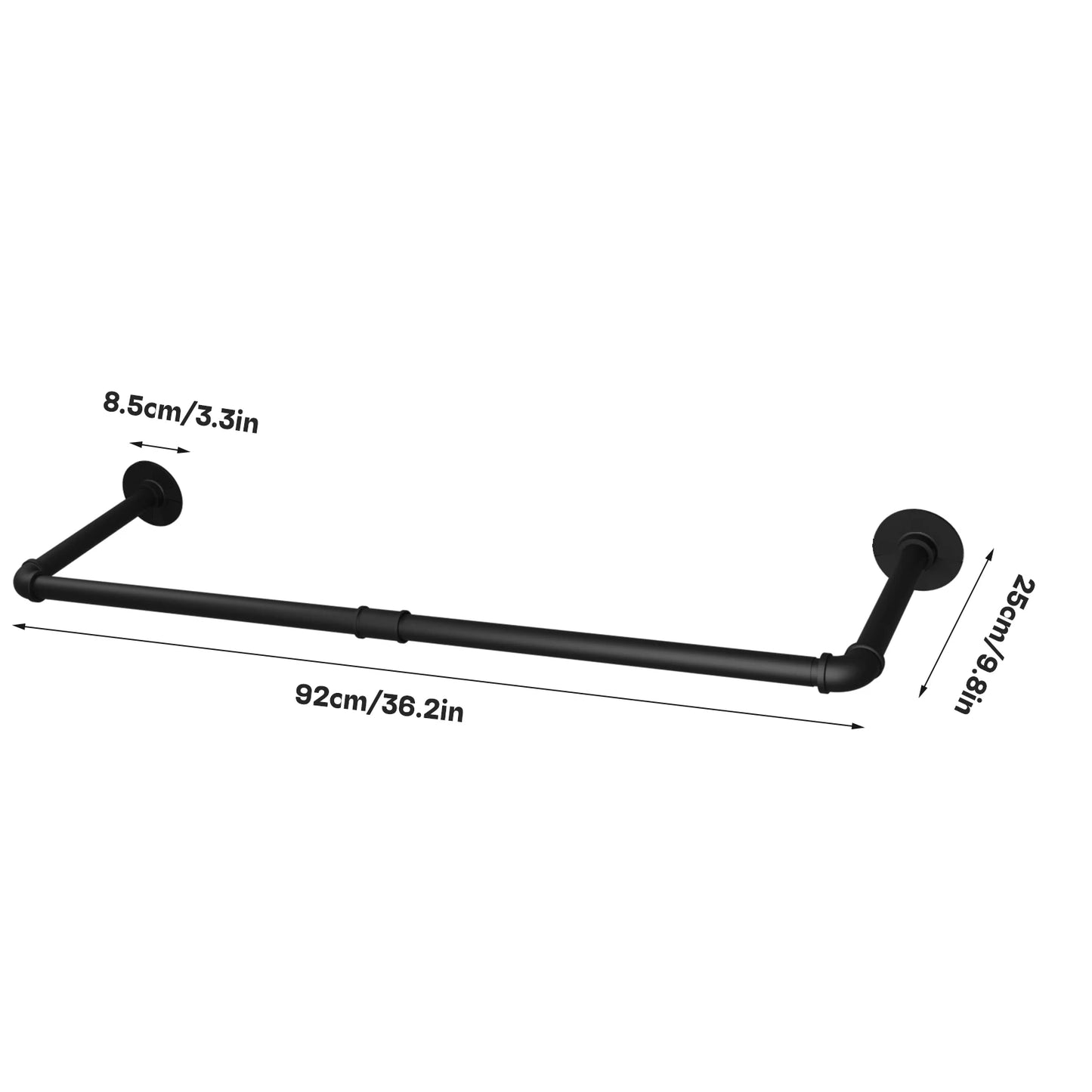 2pk Pipe Rack Garment Hanging Rod