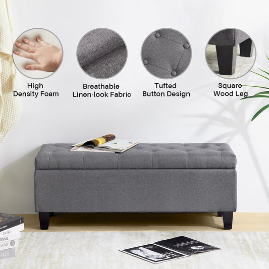42'' Tufted Storage Ottoman Bench