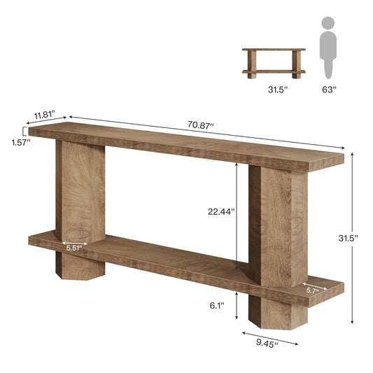 Wooden Console Sofa Table for Entryway, Living Room