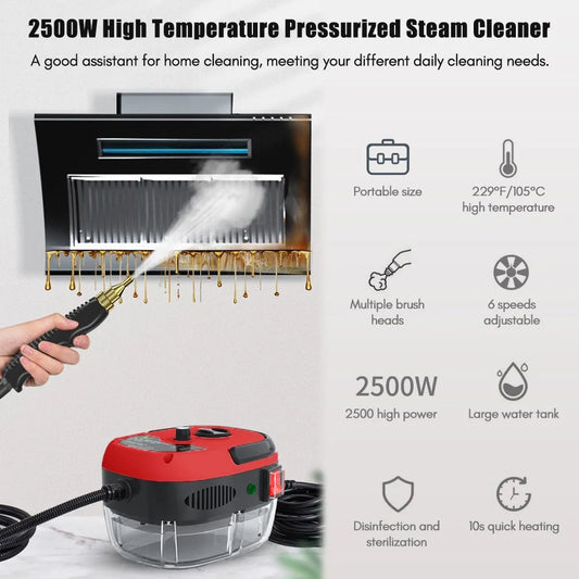 2500W High Temp Pressurized Steam Cleaner
