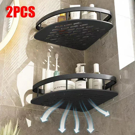 Bathroom 2 pc Aluminum Corner Shelf