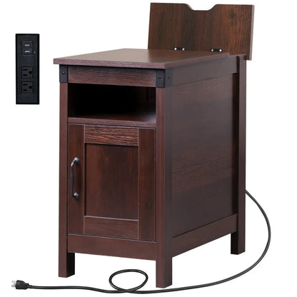 Farmhouse Night Stand w/Charging Station