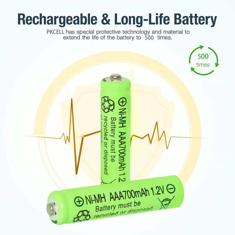High Capacity AAA Rechargeable Batteries