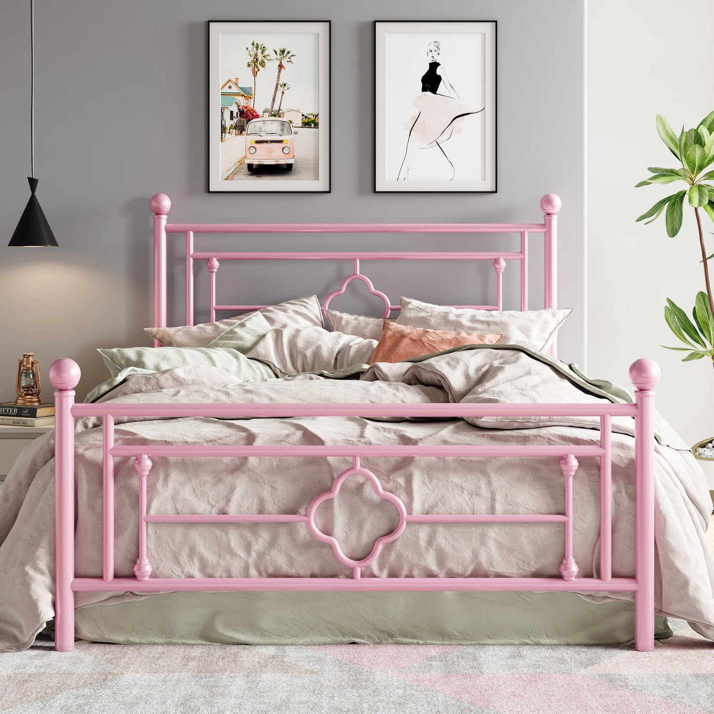 Vintage Victorian Style Platform Bed Frame