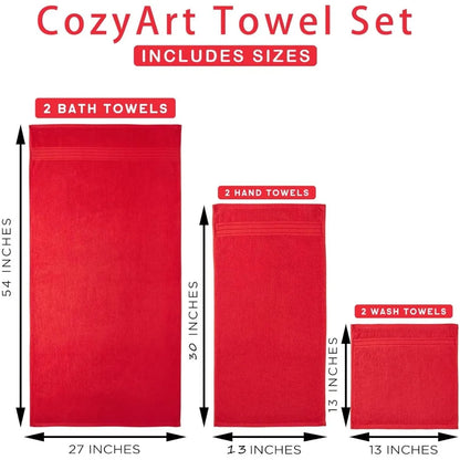 Soft Absorbent Turkish Cotton Bath Towel set
