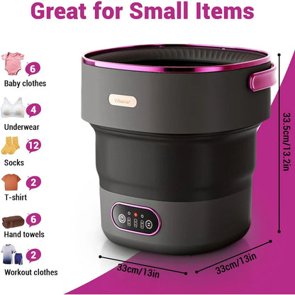 Foldable Mini Washer with 4 Modes