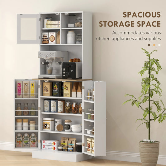66.5" Tall Kitchen Pantry Storage Cabinet