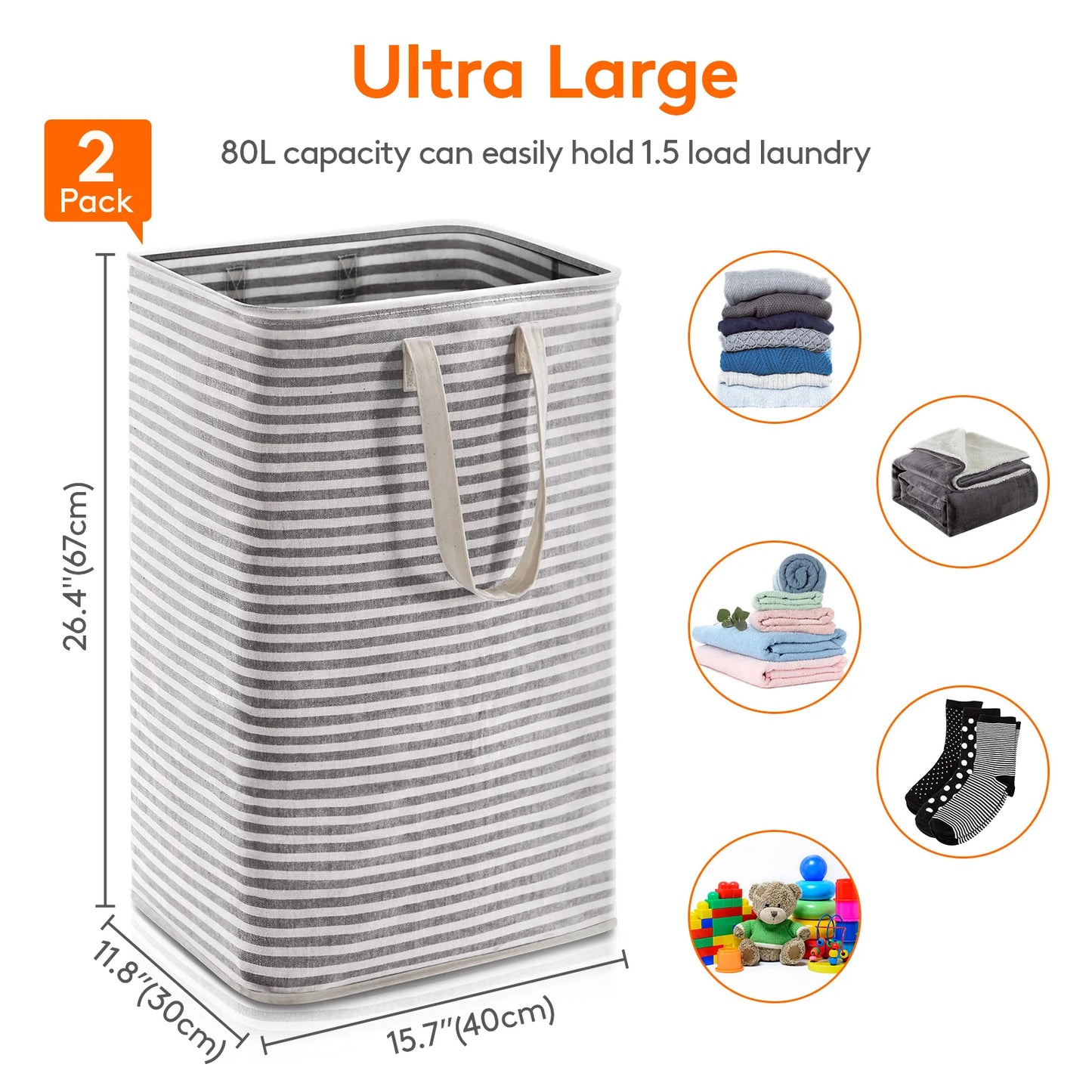Large Collapsible Laundry Hamper