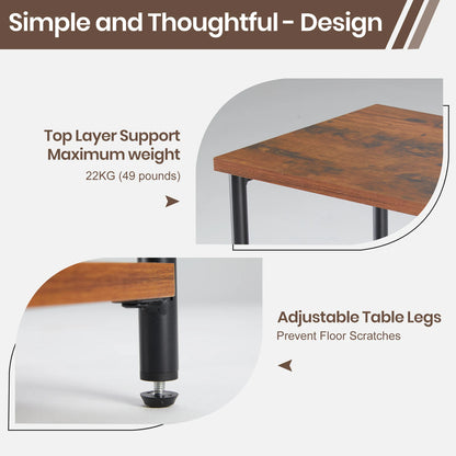 Steel Frame Small Nightstand, space saver