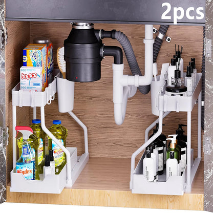 2-Piece Under-Sink Storage Rack Set