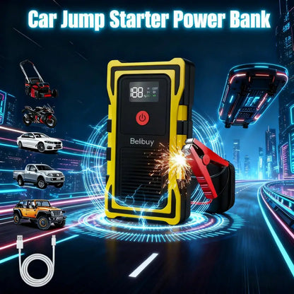 2000A Car Jump Starter, Power Bank and Emergency LED Light