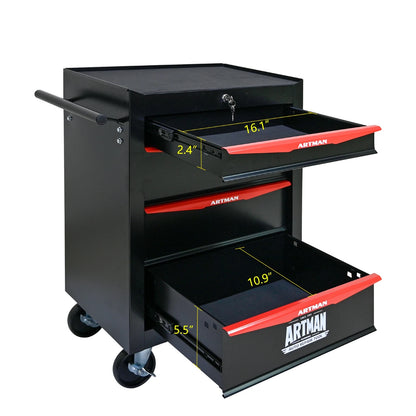 Rolling Metal Tool Chest with 4ea 20" Drawers, with Ball Bearing Drawer Slides