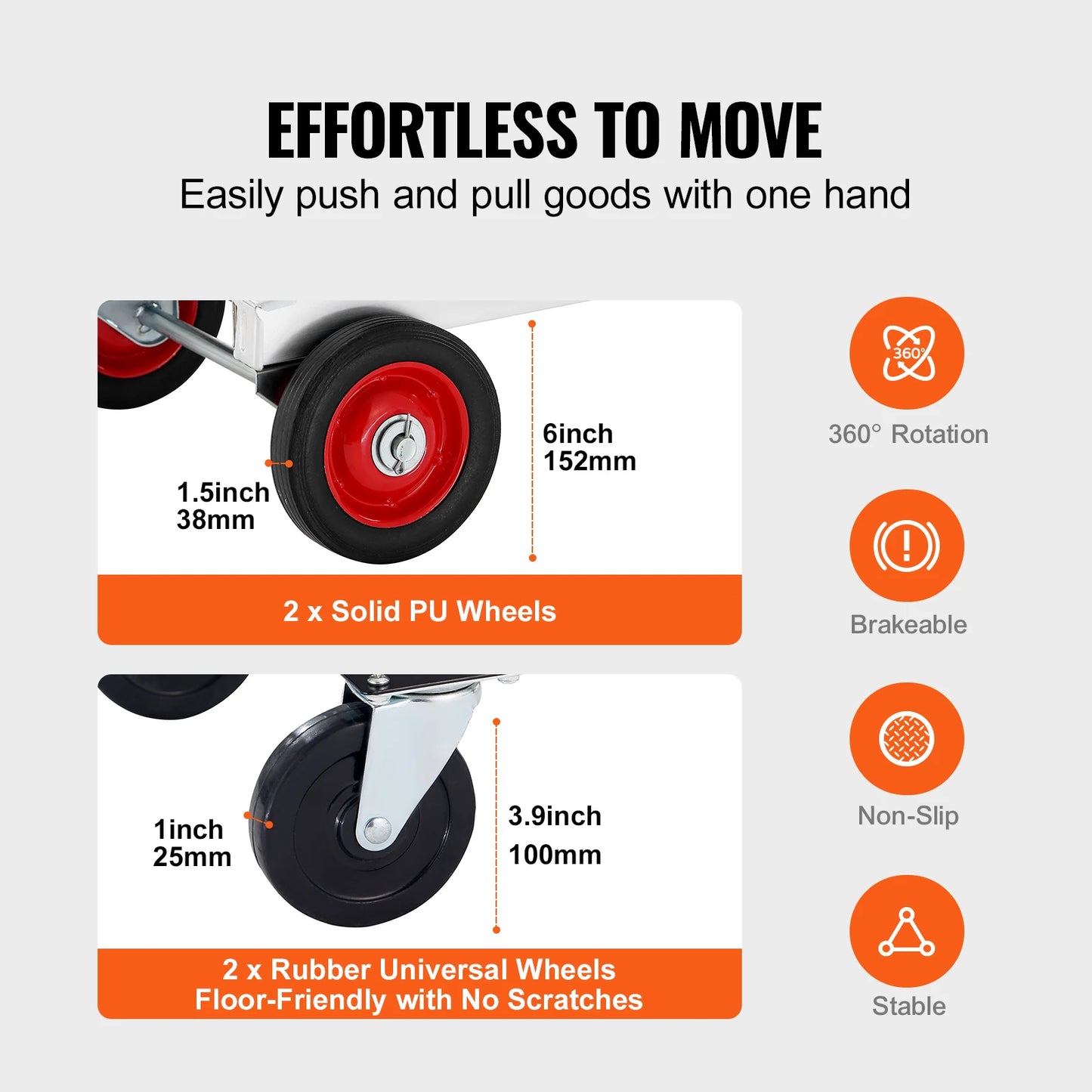 Portable Hand Truck Dolly, Lightweight Folding