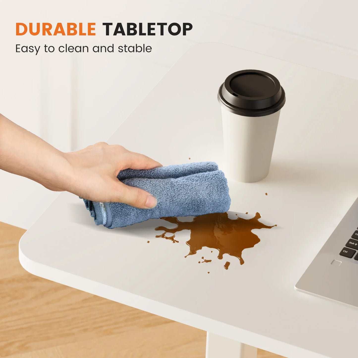 Multi-use AdjustableTable with Hidden Wheels
