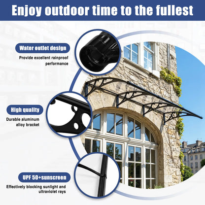 Awning for Door Entrance with Aluminum Alloy Bracket
