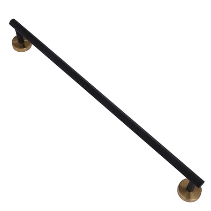 5-Piece Black & Gold Stainless Steel Wall Mounted Towel Rack Set