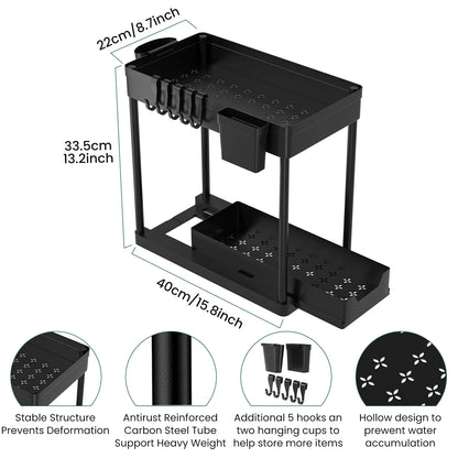 2-Piece Under-Sink Storage Rack Set