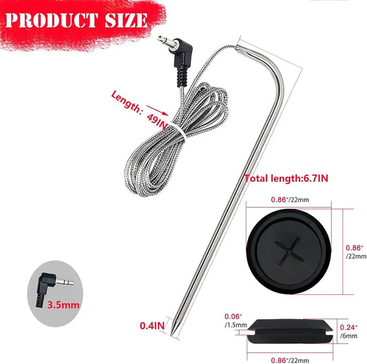 2-Pack Stainless Steel Meat Thermometer Probes