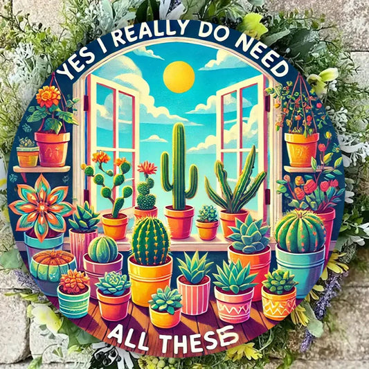 Vintage-Inspired 7.8" Round Aluminum Metal Sign