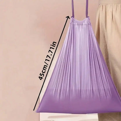 100pcs  Purple Drawstring Trash Bags,