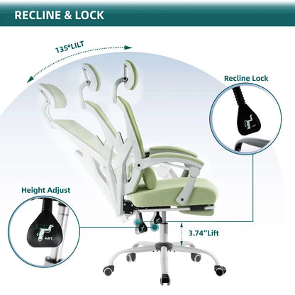 Ergonomic Reclining  Mesh Rocking Gaming Chair
