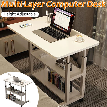 Multi-Layer Adjustable Wooden Computer Desk Workstation