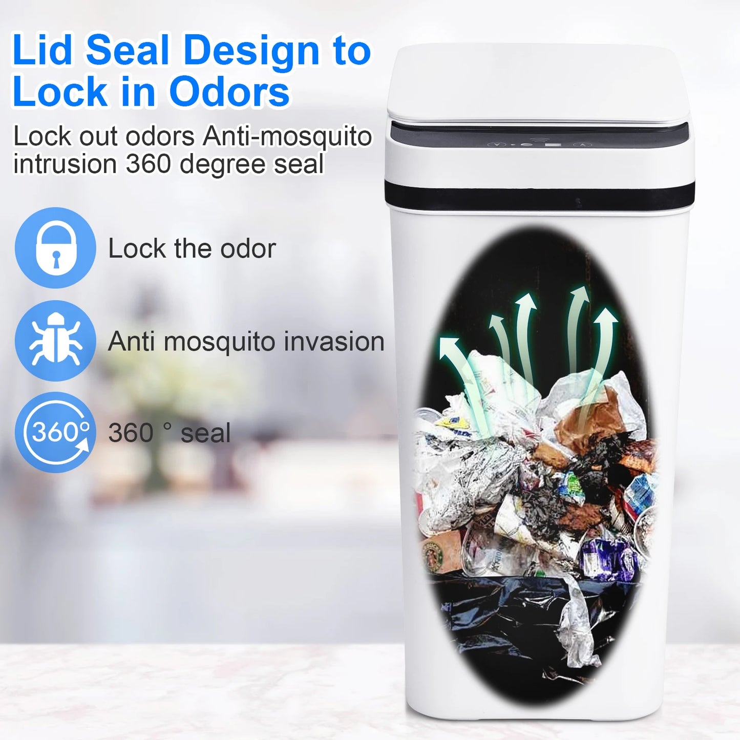 2 PK 12L Automatic Bathroom  Trash Cans