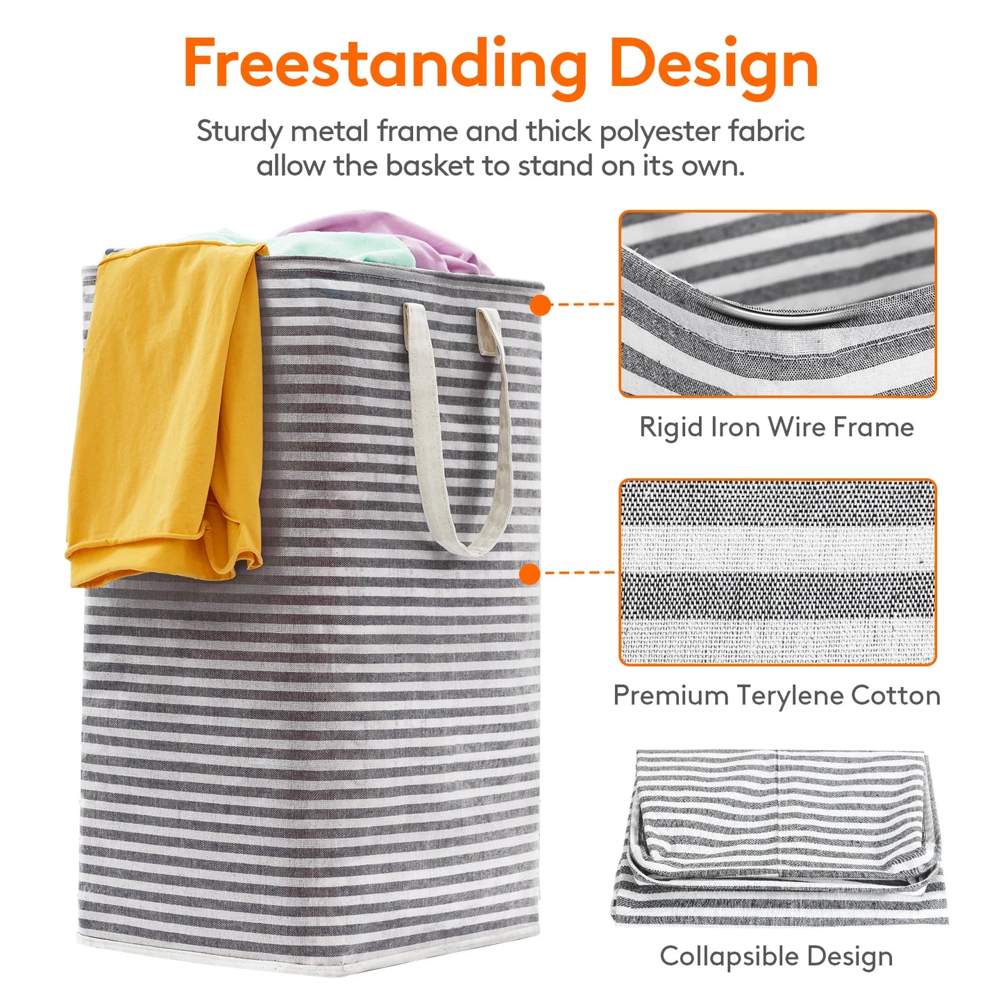 Large Collapsible Laundry Hamper