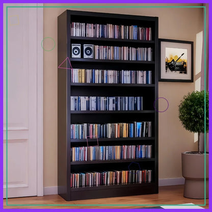 55" Media Storage Cabinet w/ 6 Adjustable Shelves