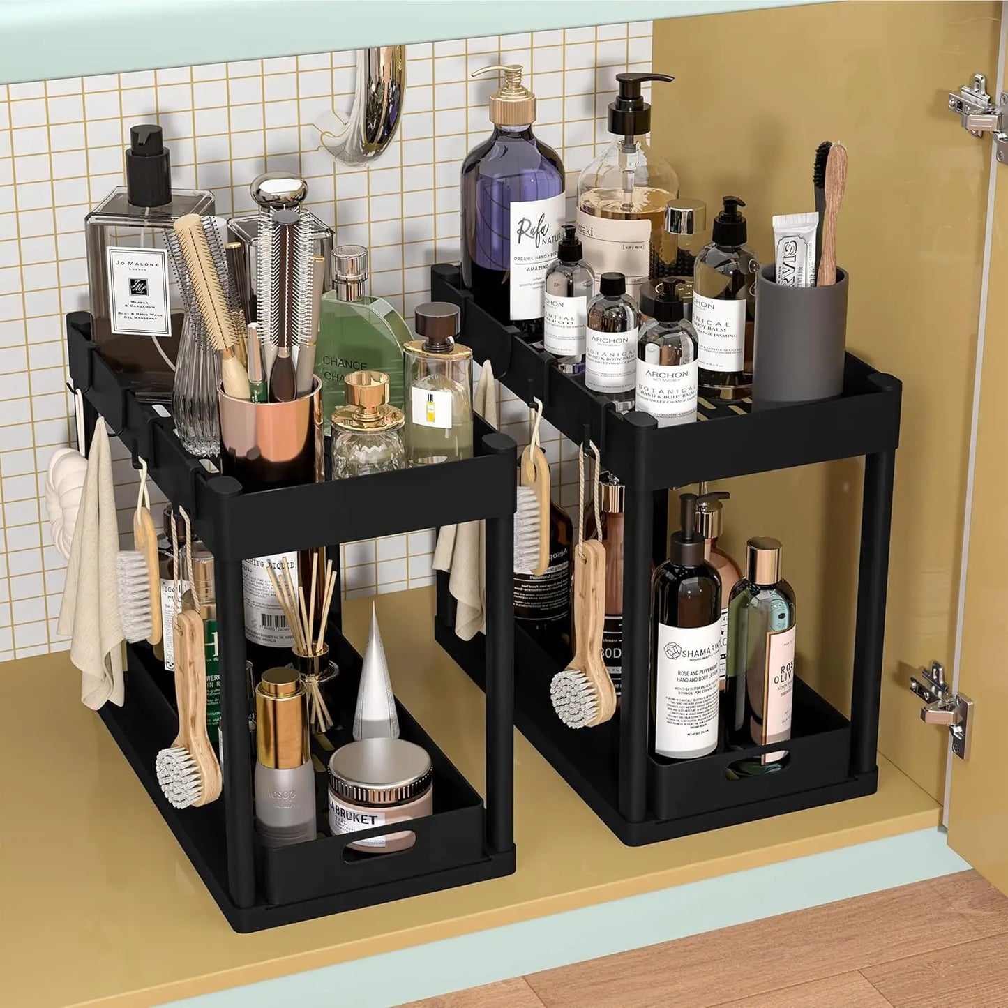 2-Piece Under-Sink Storage Rack Set