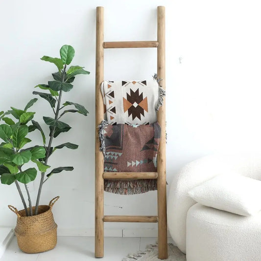 57in Rustic Wooden Towel Rack