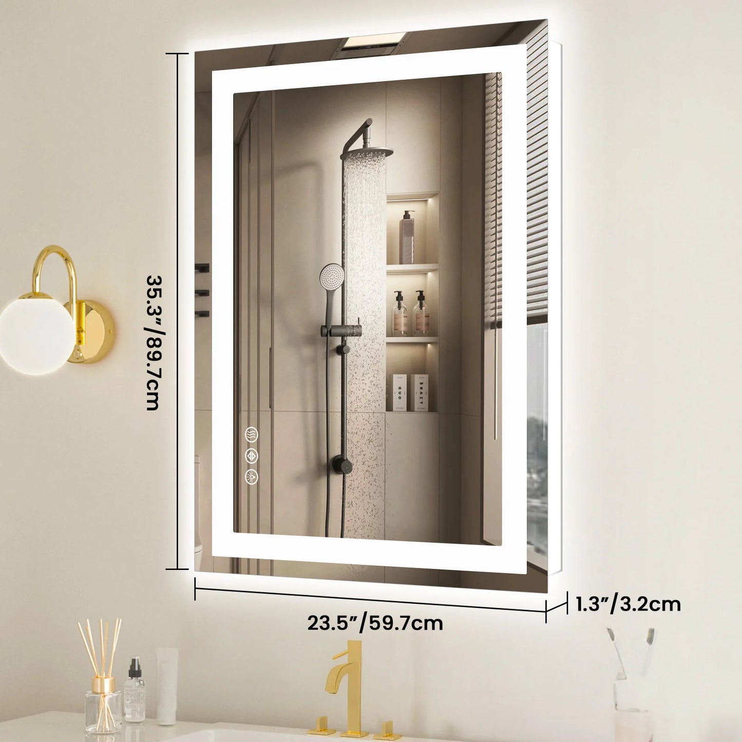 36"x 24"LED Bathroom Mirror