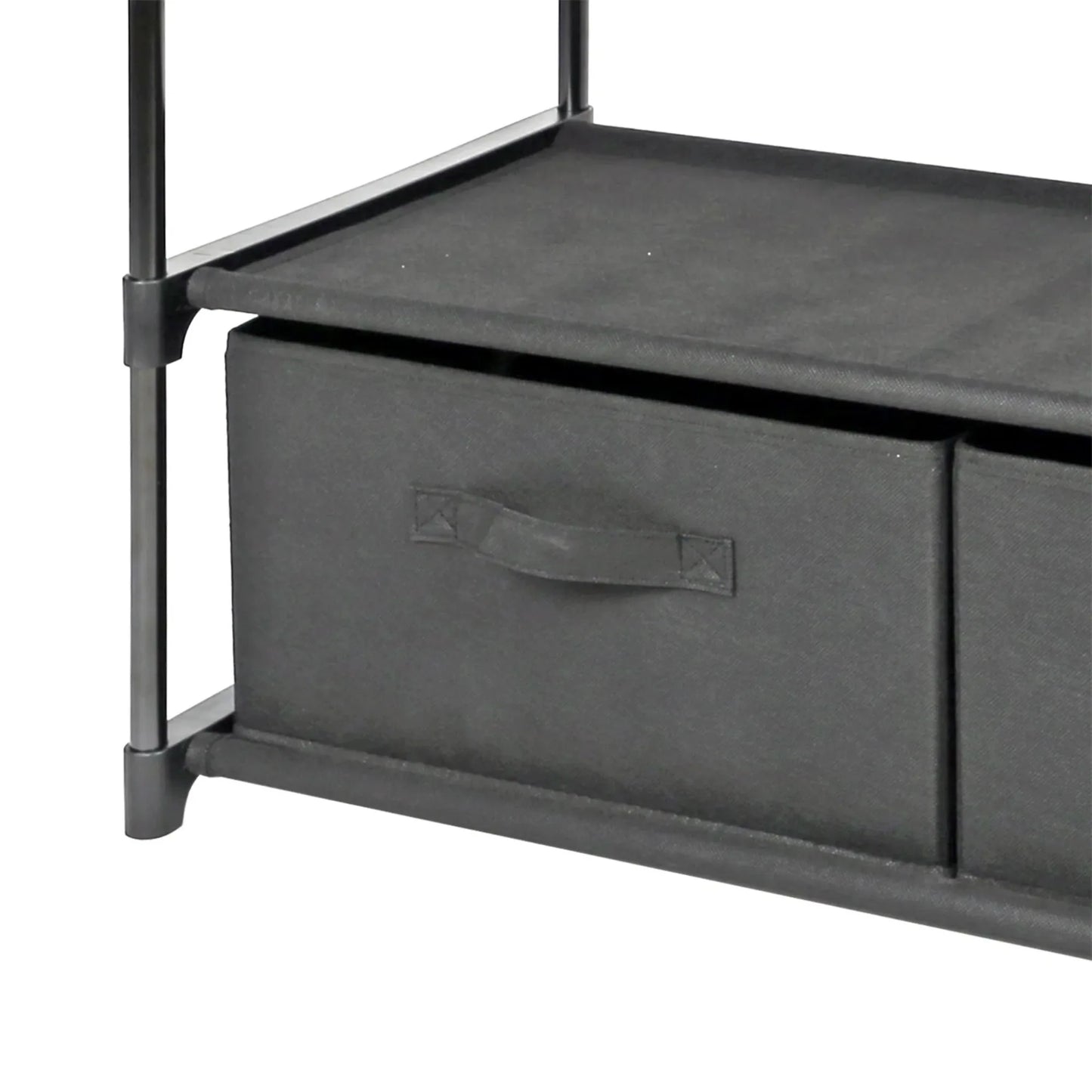 4 Shelf Closet Organizer w/ 2 Bins