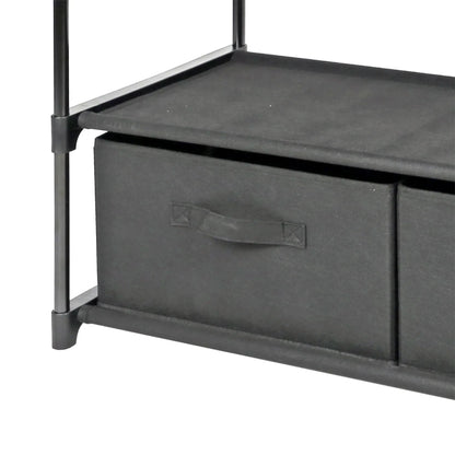 4 Shelf Closet Organizer w/ 2 Bins