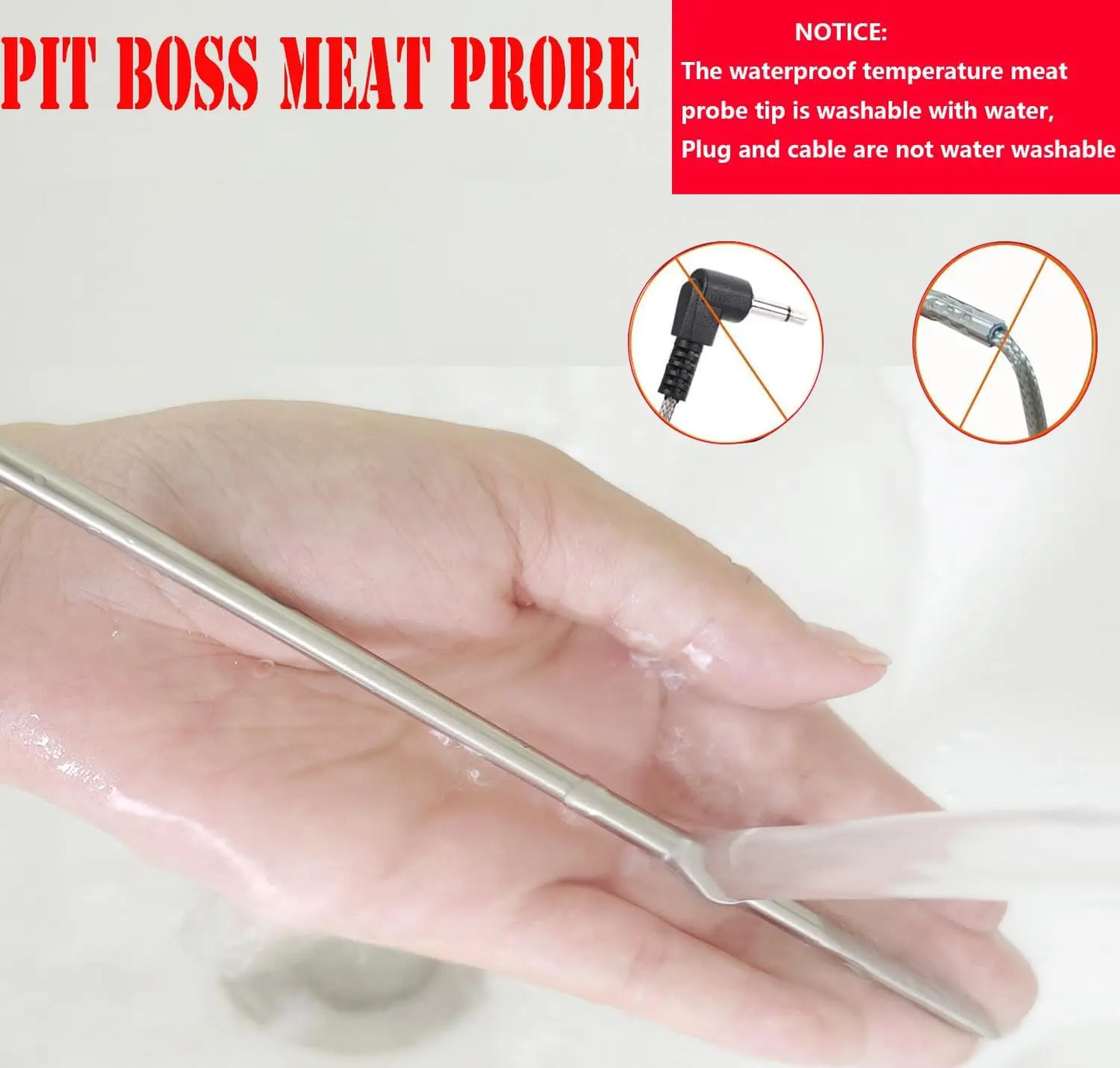 2-Pack Stainless Steel Meat Thermometer Probes