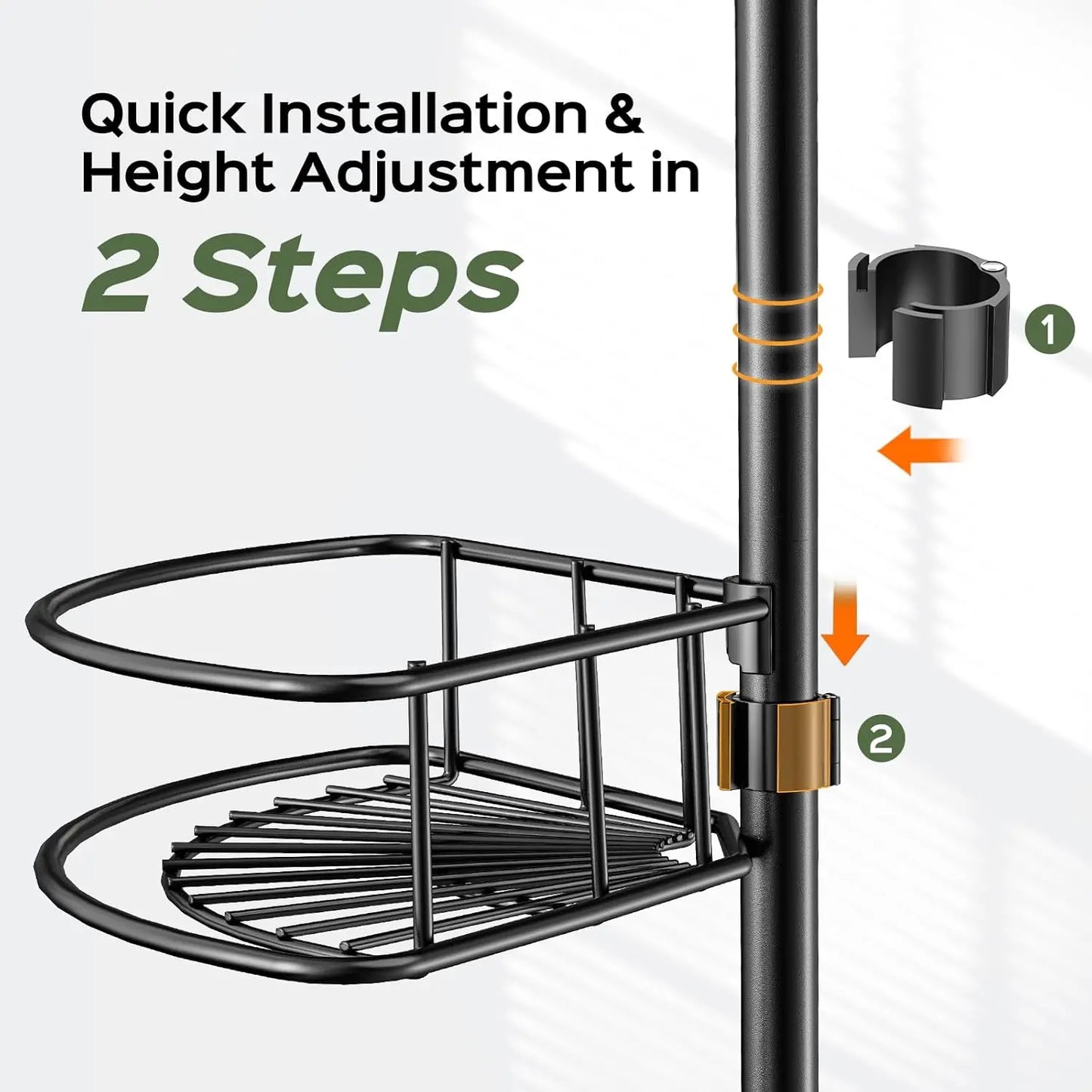 4-Tier Adjustable Pole Shower Caddy