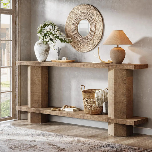 Wooden Console Sofa Table for Entryway, Living Room