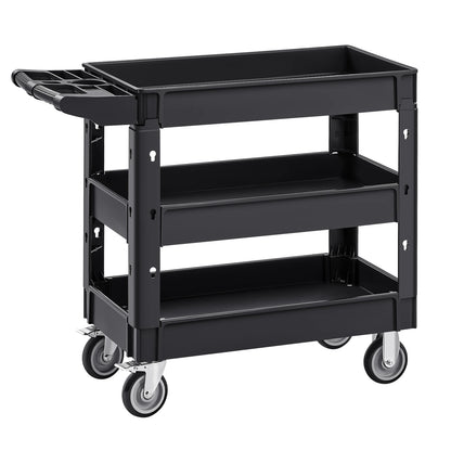 2/3 Shelf Utility Service Cart Dolly w/ 360° Swivel Wheels