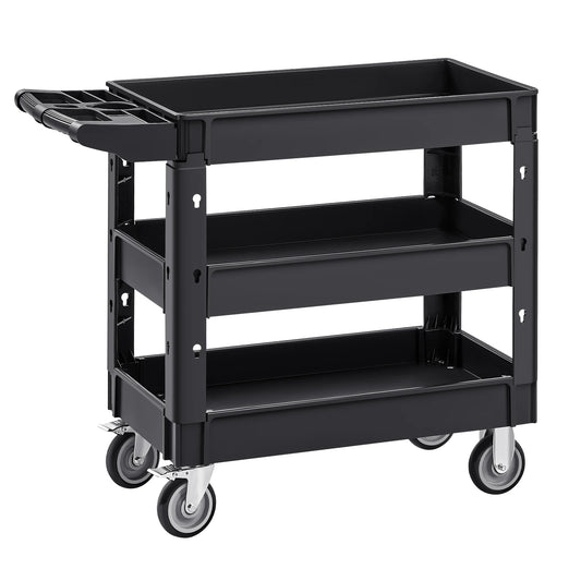 2/3 Shelf Utility Service Cart Dolly w/ 360° Swivel Wheels