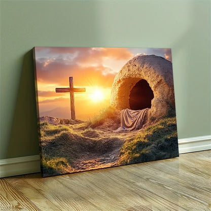 empty Tomb Jesus Resurrection art deco ccanvas wall painting 1.5" THICK