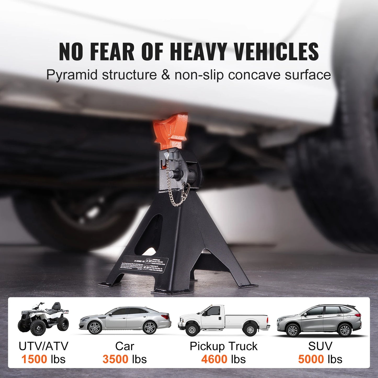 3/6 Ton Capacity  Car Locking Jack Stands