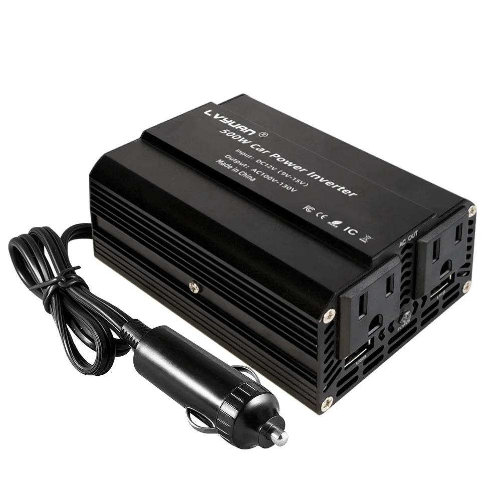 500W/300W Car Inverter DC12V AC110V Power Conversion